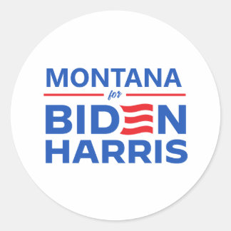 Pegatina Redonda Montana para Biden Harris