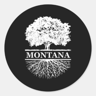 Pegatina Redonda Montana Roots al aire libre