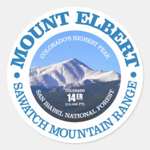Pegatina Redonda Monte Elbert