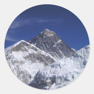Pegatina Redonda Monte Everest