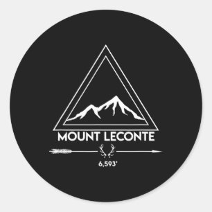Pegatina Redonda Monte Mt Leconte Smoky Mountains Tennessee Senderi