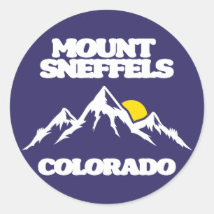 Pegatina Redonda Monte Sneffel Colorado