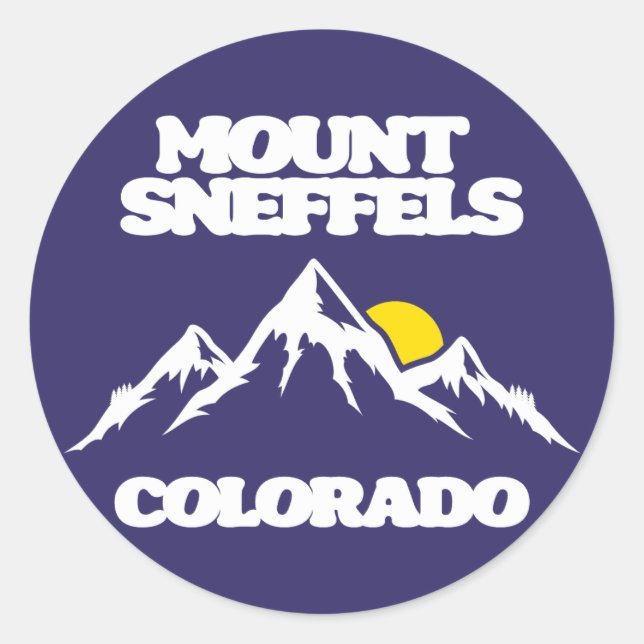 Pegatina Redonda Monte Sneffel Colorado (Anverso)