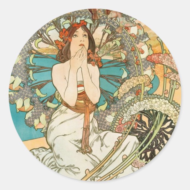 Pegatina Redonda Montecarlo de Mónaco (Anverso)