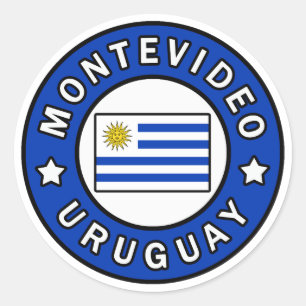Pegatina Redonda Montevideo Uruguay