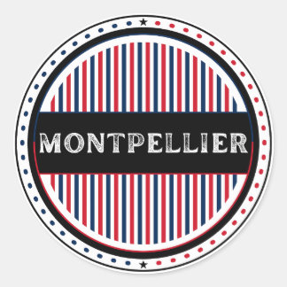 Pegatina Redonda Montpellier City Pride Emblem – French Identity