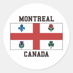 Pegatina Redonda Montreal Canadá