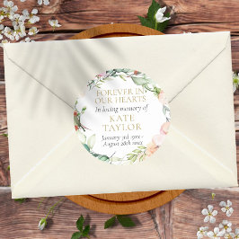 Pegatina Redonda Monumento A Los Funerales Florales Para Siempre En