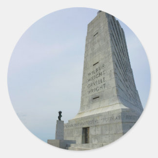 Pegatina Redonda Monumento a los hermanos Wright