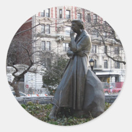 Pegatina Redonda Monumento conmemorativo a Eleanor Roosevelt