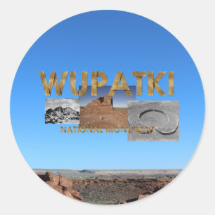 Pegatina Redonda Monumento Nacional ABH Wupatki