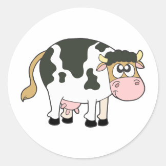 Pegatina Redonda Moo