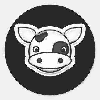 Pegatina Redonda Moo Cow