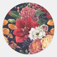 Moody Amaryllis y Chrysanthemum Boda Floral