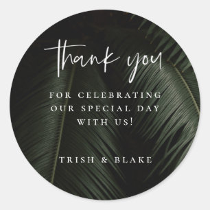 Pegatina Redonda Moody Tropics Gracias