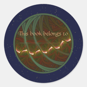 Pegatina Redonda Moon de caballo de Lotus