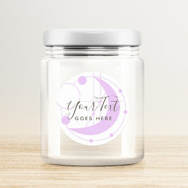 Pegatina Redonda Moon geométrica metafísica Minimalista púrpura