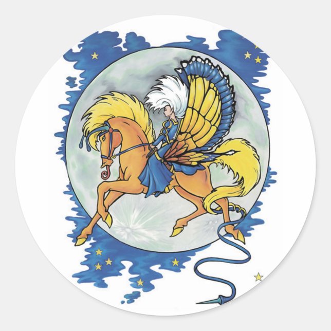 Pegatina Redonda Moon Magic (Anverso)
