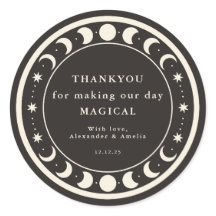 Moon Phases boho Celestial Wedding favor de gracia