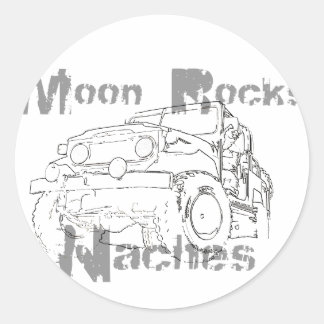 Pegatina Redonda Moon Rocks Naches