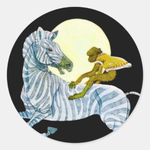 Pegatina Redonda Moonlight Ride