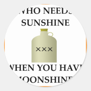 PEGATINA REDONDA MOONSHINE