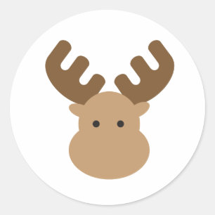 Pegatina Redonda Moose