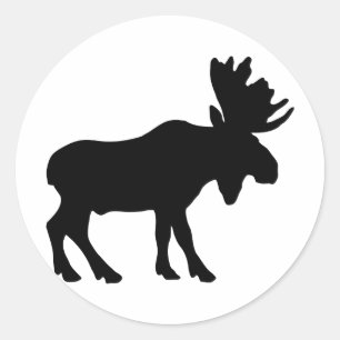 Pegatina Redonda Moose