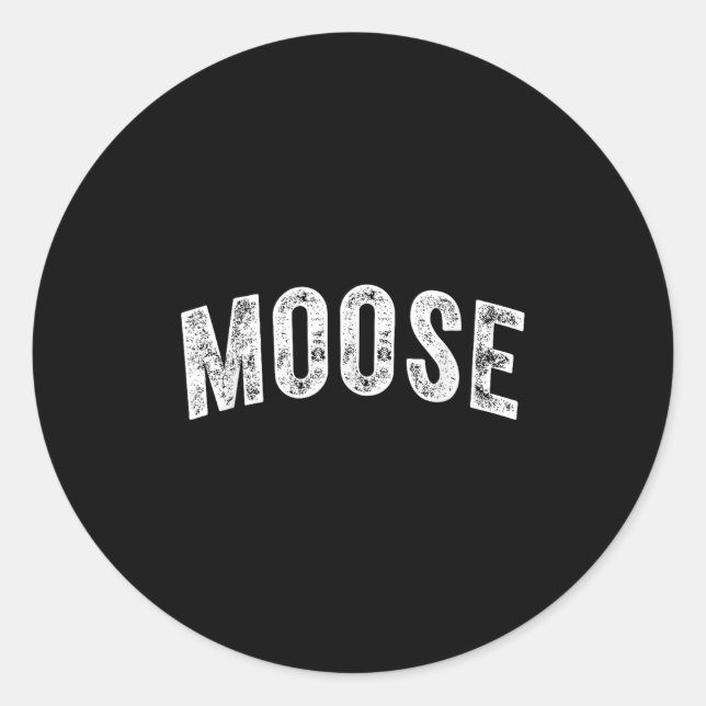 Pegatina Redonda Moose (Anverso)