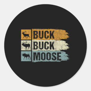 Pegatina Redonda Moose Hunting Buck Buck Moose