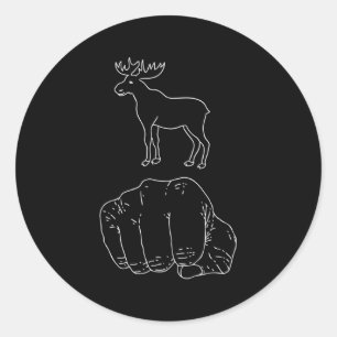 Pegatina Redonda Moose Knuckles