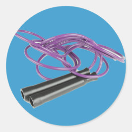 Pegatina Redonda Morado Salto Rope