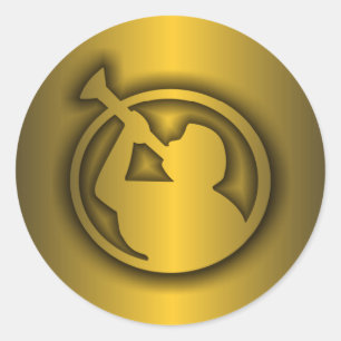 Pegatina Redonda Mormon Gold