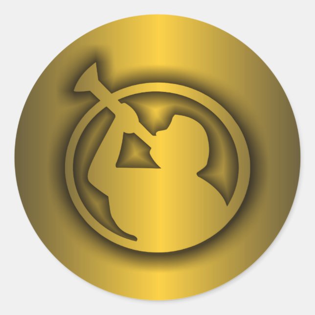 Pegatina Redonda Mormon Gold (Anverso)