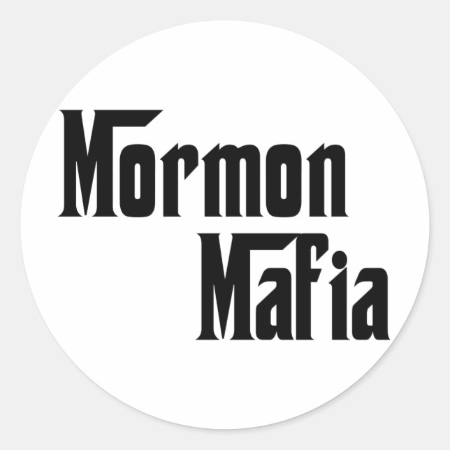 Pegatina Redonda Mormon Mafia (Anverso)