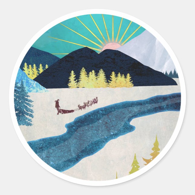 Pegatina Redonda Morning Musher (Anverso)