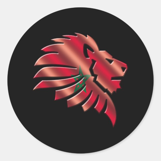 Pegatina Redonda Morocco (Anverso)