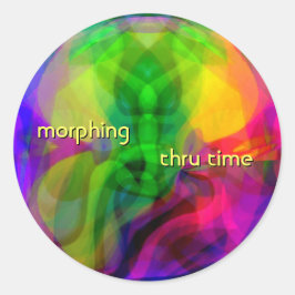 Pegatina Redonda Morphing Thru Time