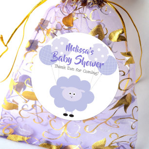 Pegatina Redonda Morple Lamb Baby Shower Cute Sweet Gracias