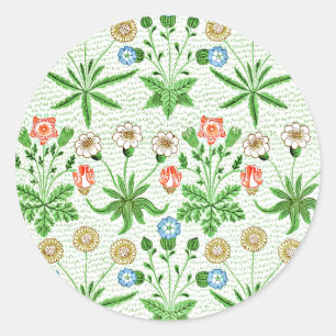 Pegatina Redonda Morris - Daisy por William Morris