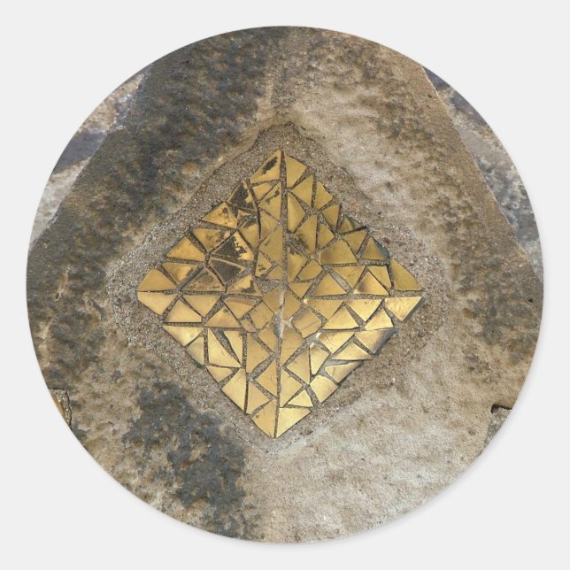 Pegatina Redonda Mosaico (Anverso)