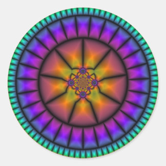 Pegatina Redonda Mosaico de la esfera celeste