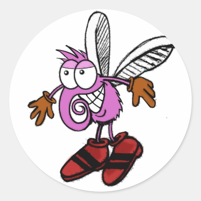 Pegatina Redonda Mosquito_pegatina (Anverso)