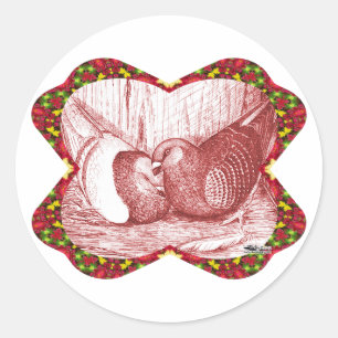 Pegatina Redonda Mostrar Racers En Rojo