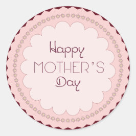 Pegatina redonda "mother's day" etiqueta moderna