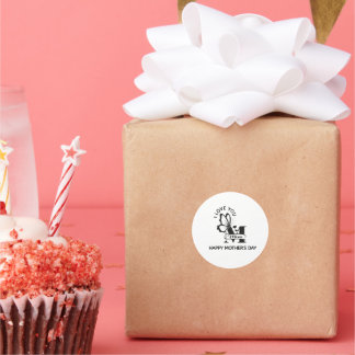 Pegatina Redonda Mothers day stickers| gift wrapping stickers 