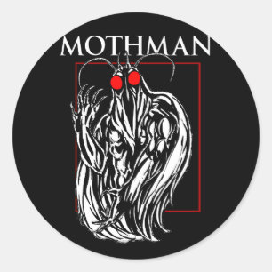 Pegatina Redonda Mothman