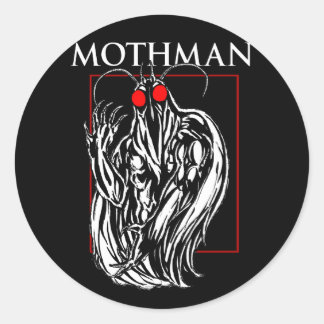 Pegatina Redonda Mothman