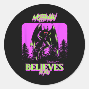 Pegatina Redonda Mothman - Mothman Cree En Usted Vestimenta Hallowe