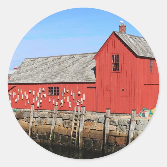 Pegatina Redonda Motif número 1 (2) de Rockport (Anverso)